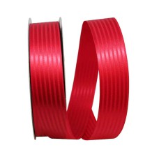 1.375 Inch Red Tuxedo Striped Satin Christmas Ribbon (100 Yards) SALE ITEM