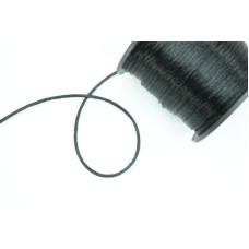 Round Satin Cord, Black, 1.5mm x 76 Meters / 83.11 Yards (1 Spool) SALE ITEM