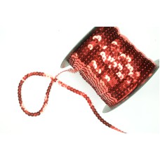 Sequin Trim On String, Red , 6MM x 100 Yards (1 Spool) SALE ITEM