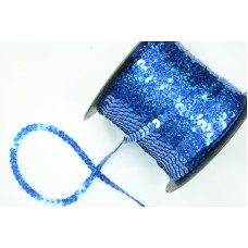 Sequin Trim On String, Royal Blue Spotlight, 6MM x 100 Yards (1 Spool) SALE ITEM
