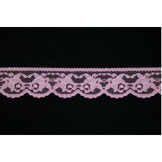 1.25 inch Flat Lace, Sachet Pink (100 yard FULL SPOOL) MADE IN USA