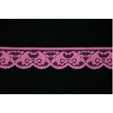 1.25 inch Flat Lace, Shocking Pink (100 yard FULL SPOOL) MADE IN USA