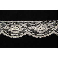 2 Inch Flat Lace, Ivory (500 Yards - FULL SPOOL) MADE IN USA