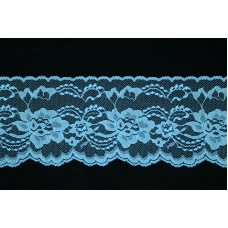 4 Inch Flat Lace, Bonnie Blue (100 YARDS - FULL SPOOL) MADE IN USA