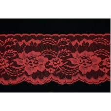4 Inch Flat Lace, Scarlet (170 YARDS - FULL SPOOL) MADE IN USA