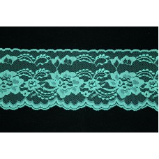 4 Inch Flat Lace, Turquoise (100 YARDS - FULL SPOOL) MADE IN USA