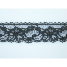2 inch Flat Lace, Anthracite (456 YARDS FULL SPOOL) 9665 Anthracite 456.. Black, MADE IN CHINA