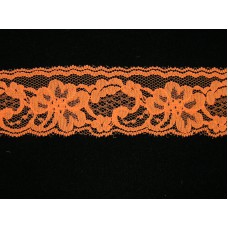 2 inch Flat Lace, Orange Popsicle (402 YARDS FULL SPOOL) 9665 Orange Popsicle 402, MADE IN CHINA