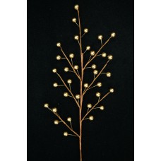 Gold (Shiny) Artificial Berry Spray With 35 Berries (Lot of 1 Bag - 12 Berry Sprays Per Bag) SALE ITEM