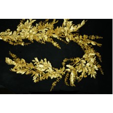 Gold Glittered Eucalyptus and Bay Leaf Garland (Lot of 1) SALE ITEM