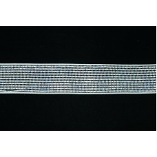 2.5 Inch White Mesh Metallic Foil Ribbon, 2.5 Inch x 25 Yards (lot of 25 yards) SALE ITEM