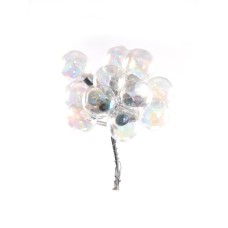 25MM Clear Pearlized Glass Ball (Lot of 1 Box - 12  Bunches Per Box) SALE ITEM