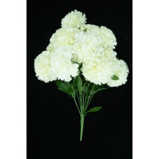 Cream Carnation Bush x12  (Lot of 1) SALE ITEM