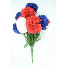 Red, White, and Blue Carnation Bush x12  (Lot of 1) SALE ITEM