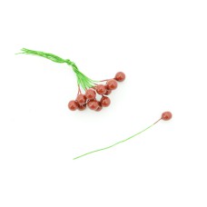 Burgundy Artificial Berry pick, 8MM (lot of 12 bunches) SALE ITEM