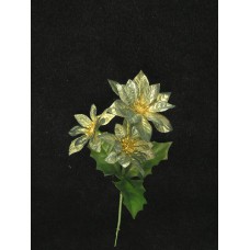 Poinsettia Pick, metallic patina (lot of 72)