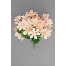 Peach Satin Poinsettia Bouquet Bush With 23 Poinsettias (lot of 12) Peach Satin Poinsettia Bouquet Bush With 23 Poinsettias (lot of 12)