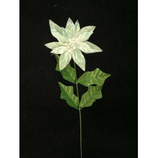 Satin Poinsettia Spray, teal, Artificial Silk Flower (lot of 12)