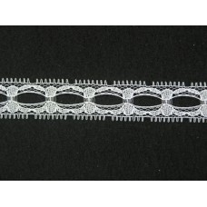 .75 inch Flat Beading Lace, White (600 YARDS FULL SPOOL)