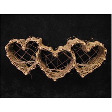 Triple Heart Grapevine Wicker Hearts, 20 inch (lot of 1) SALE ITEM