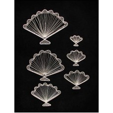 Abaca Shell Fan, set of 6 (lot of 12 sets) SALE ITEM