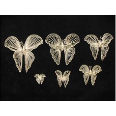 Abaca Butterfly with Scalloped Wings, set of 6 (lot of 12 sets) SALE ITEM