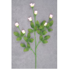 Rosebud Spray, pink,  Artificial Silk Flower (lot of 12)