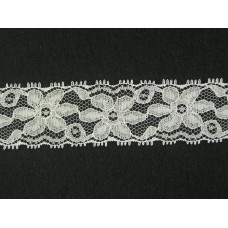 1.375 Inch Flat Double Edge Galloon Lace, Ivory (478 YARDS - FULL SPOOL) MADE IN USA