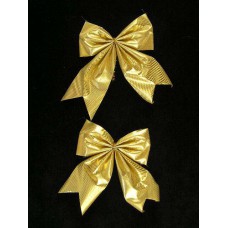 Gold Lame Bow, 4 inch (lot of 1 package, 2 bows per package) SALE ITEM