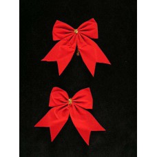 Red Velvet Bow, 4 inch (Lot of 6 Packages, 2 Bows Per Package) SALE ITEM