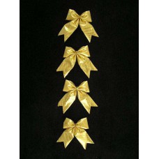 Gold Lame Bows, 2 inch (Lot of 1 Package, 4 Bows Per Package) SALE ITEM