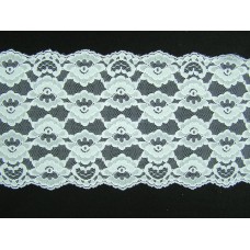7 inch Flat Double Edge Galloon Lace, White (120 yard FULL SPOOL) MADE IN USA