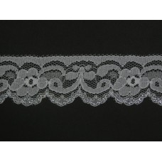 1.375 inch Flat Lace, white-silver (358 yard FULL SPOOL) MADE IN USA