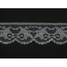 1.25 inch Flat Lace, silver-white (278 yard FULL SPOOL) MADE IN USA