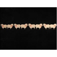 Paper Lamb Garland, 9 feet (lot of 12) SALE ITEM