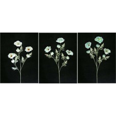 Anemone, aquamarine combo, Artificial Silk Flower (lot of 12)
