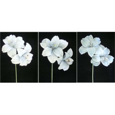Pastel Water Color Amaryllis Spray, Wedgewood Blue, Artificial Silk Flower (Lot of 12)