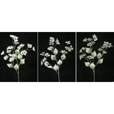 Pastel Water Color Dogwood Spray, Gray, Artificial Silk Flower (Lot of 12)
