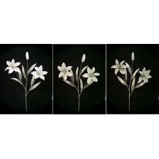 Pastel Water Color Tiger Lily, seafoam green combo (lot of 12)