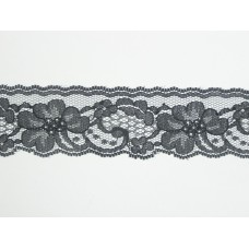 2 Inch Flat Lace, Black (50 Yards) MADE IN USA
