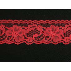 2 Inch Flat Lace, Red (400 Yards - FULL SPOOL) MADE IN USA
