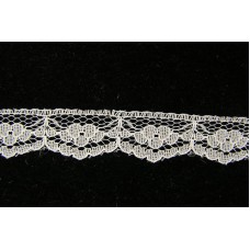 .75 Inch Flat Lace Trim, White (100 yards) MADE IN USA