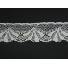 1.375 Inch Flat Lace, White Iridescent (208 Yards) FULL SPOOL - MADE IN USA