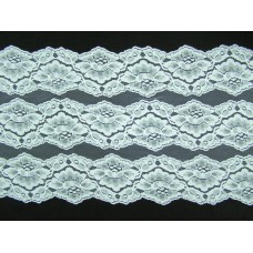 10.25 inch Flat Double Edge Galloon Lace, White (140-yard FULL SPOOL) MADE IN USA
