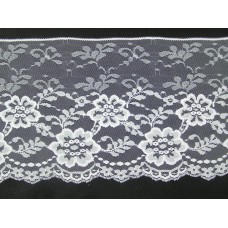 7.5 Inch Flat Lace, White (183 YARDS - FULL SPOOL) MADE IN USA