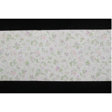 Printed Paper Ribbon, off-white/green/lavender, $0.59 per 6 yards ( lot of 1) SALE ITEM