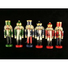 Nutcracker Decoration, 6.5 inch, 6 assorted (lot of 12)