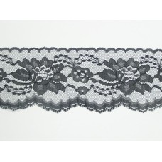3 inch Flat Lace, black (25 yards) MADE IN USA