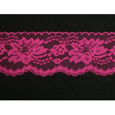 3 inch Flat Lace, Fuchsia (325 Yard - FULL SPOOL) MADE IN USA