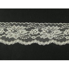 3 inch Flat Lace, natural (25 yards) MADE IN USA